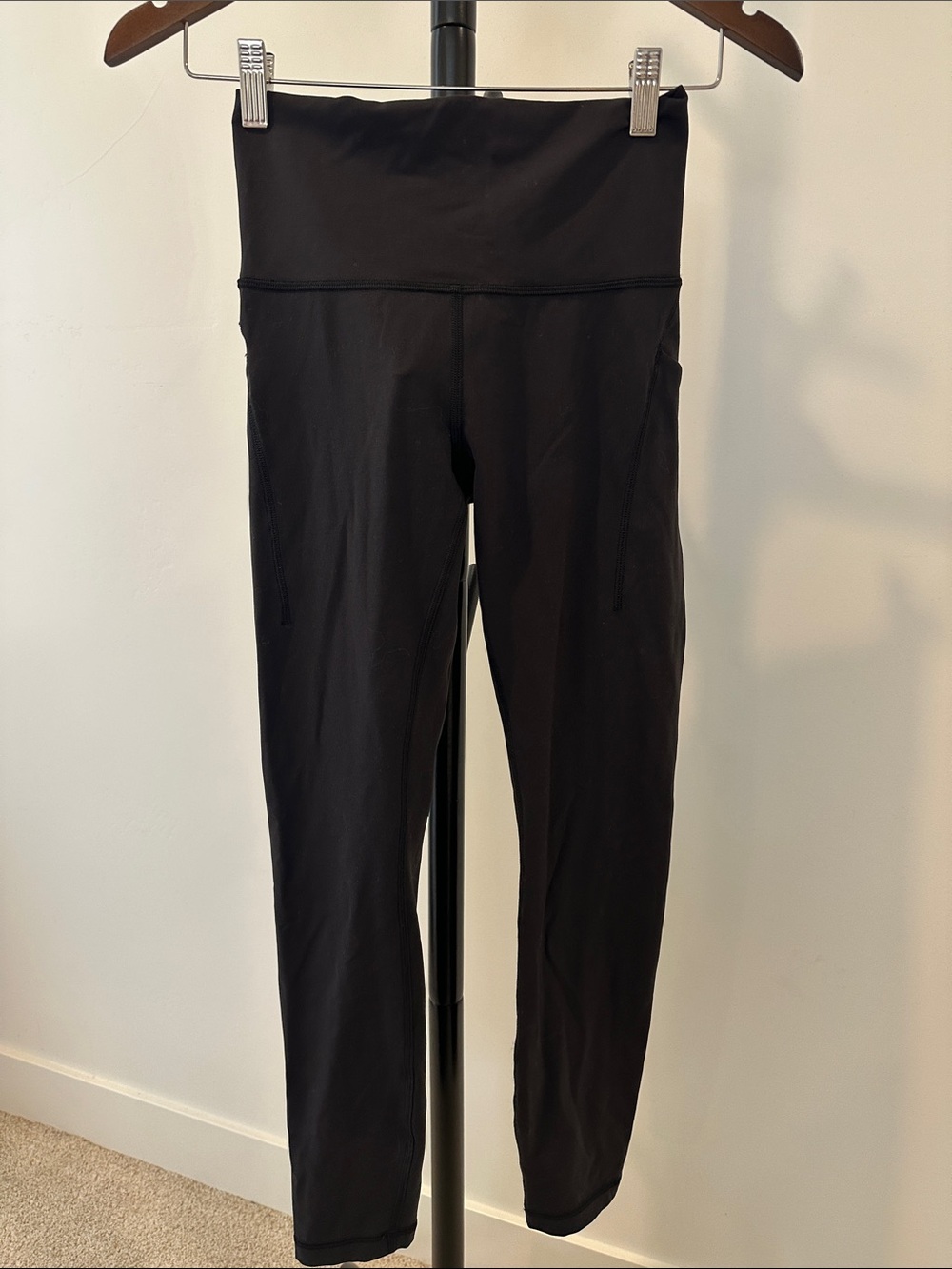 lululemon athletica Black High-Waist Leggings with Side Pockets